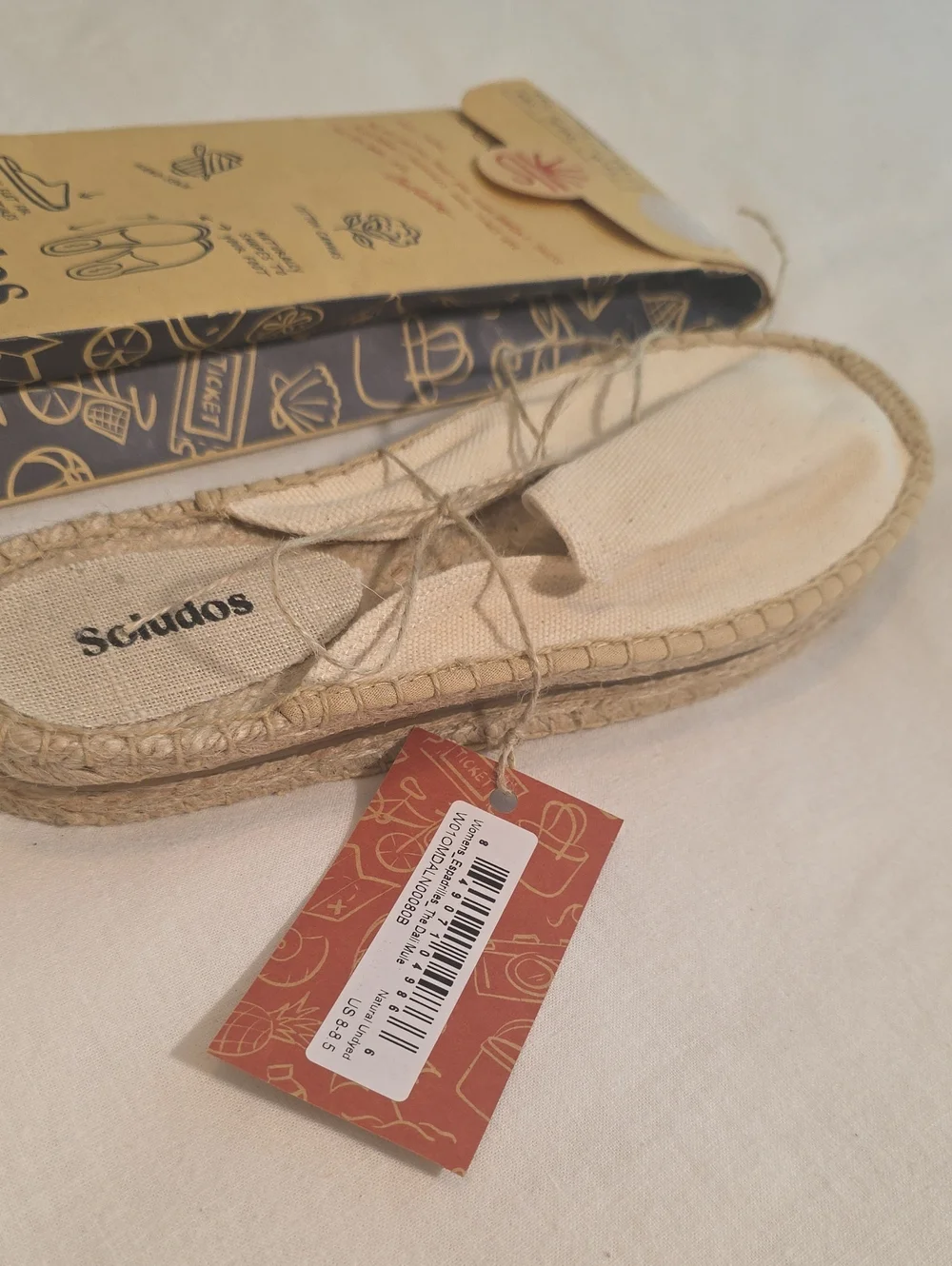 Soludos Dali Espadrille Slide, Womens 8-8.5, Natural, NWT
